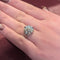 Bague 54 Bague florale en or blanc 18 carats et diamants 58 Facettes 32109