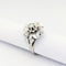 Bague 54 Bague florale en or blanc 18 carats et diamants 58 Facettes 32109