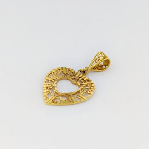 Pendentif Pendentif cœur en filigrane en or jaune 18 carats 58 Facettes 32176