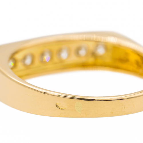 Bague 59 Bague pavée en or jaune 18 carats et diamants 58 Facettes 3221908CN