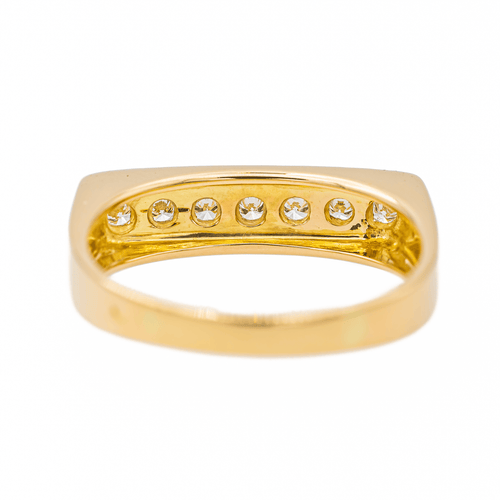 Bague 59 Bague pavée en or jaune 18 carats et diamants 58 Facettes 3221908CN