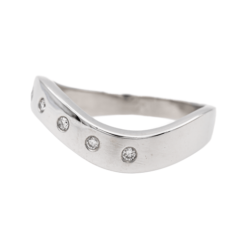 Bague 63 Alliance - Bague en or blanc 18 carats et diamants 58 Facettes 3221910CN