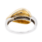 Bague 61 Bague feuille en or blanc et or jaune 18 carats, diamants 58 Facettes 3221913CN