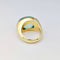 Bague 53 Bague en or jaune 18 carats avec cabochon vert d’eau 58 Facettes 32231