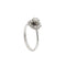 Bague 61 Bague fleur en or blanc 18 carats et diamants 0,95 ct 58 Facettes 32265