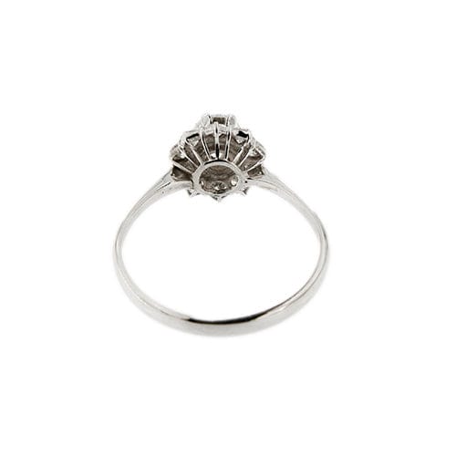 Bague 61 Bague fleur en or blanc 18 carats et diamants 0,95 ct 58 Facettes 32265