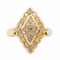 Bague 55 Bague marquise pavée de diamants en or jaune 18 carats 58 Facettes 3227869CN
