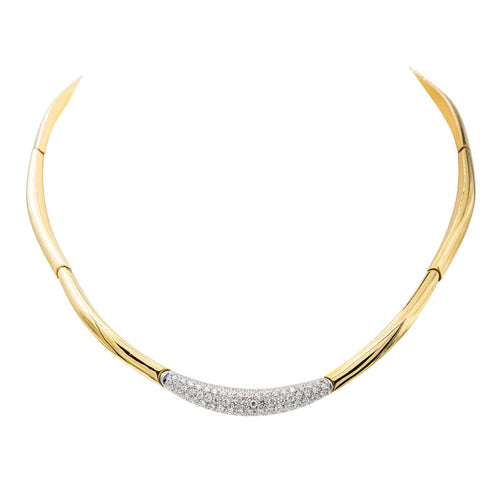 Collier Collier Or jaune, Or blanc Diamant 58 Facettes 3230358CN