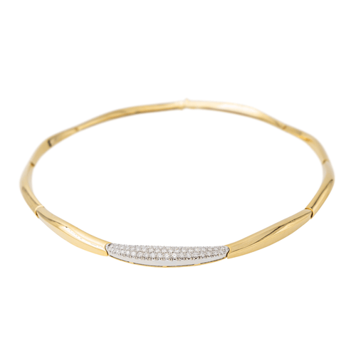 Collier Collier Or jaune, Or blanc Diamant 58 Facettes 3230358CN