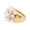 Bague 50 Bague cocktail en or jaune 18 carats avec perles et diamants 58 Facettes 3230366CN