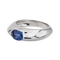 Bague 51 Piaget - Bague en or blanc avec saphir ovale et diamant 58 Facettes 3230367CN