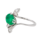 Bague 54 Bague en or blanc 18 carats avec émeraude et diamants 58 Facettes 3233029CN