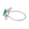 Bague 54 Bague en or blanc 18 carats avec émeraude et diamants 58 Facettes 3233029CN