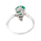 Bague 54 Bague Or blanc Emeraude, Diamant 58 Facettes 3233029CN