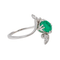 Bague 54 Bague en or blanc 18 carats avec émeraude et diamants 58 Facettes 3233029CN