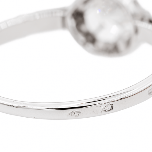 Bague 61 Bague Solitaire Or blanc Diamant 58 Facettes 3241059CN