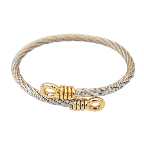 Bracelet Fred Bracelet Jonc Force 10 Acier, Or jaune 58 Facettes 3241064CN