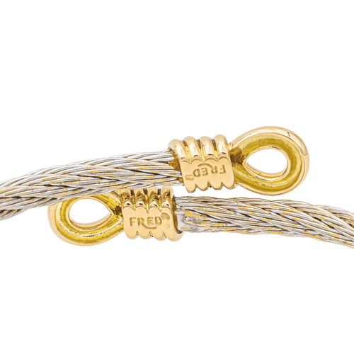 Bracelet Fred Bracelet Jonc Force 10 Acier, Or jaune 58 Facettes 3241064CN