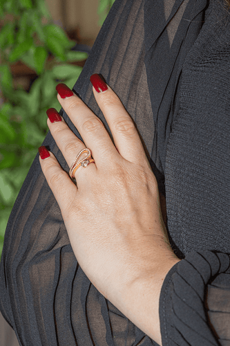 Bague 51 Repossi Serti inversé - Bague en or rose avec diamants 58 Facettes 3242300CN
