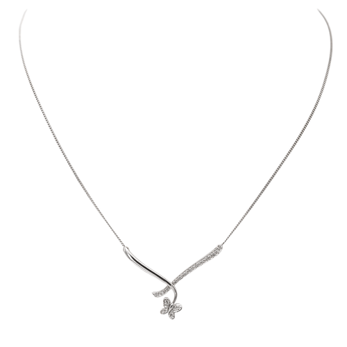 Collier Collier en or blanc 18 carats serti de diamants 58 Facettes 3244470CN