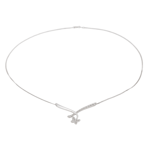 Collier Collier Or blanc Diamant 58 Facettes 3244470CN
