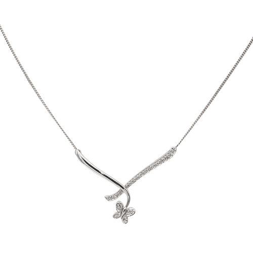 Collier Collier en or blanc 18 carats serti de diamants 58 Facettes 3244470CN