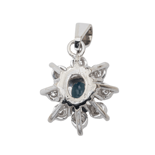 Pendentif Pendentif Pompadour Or blanc Saphir, Diamant 58 Facettes 3244481CN