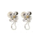 Boucles d'oreilles Boucles d’oreilles bouton perles et diamants en or blanc 18 ct 58 Facettes 32450