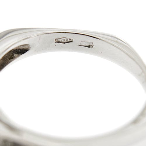 Bague Donna Oro - Bague hexagonale en or blanc 18 carats avec aigue-marine et diamants 58 Facettes 32455