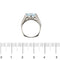 Bague Donna Oro - Bague hexagonale en or blanc 18 carats avec aigue-marine et diamants 58 Facettes 32455