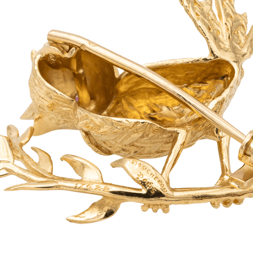 Broche Boucheron Broche Oiseau  Or jaune Rubis 58 Facettes 3246212CN