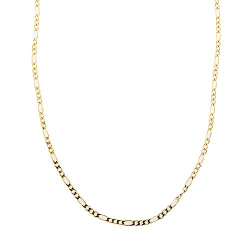 Collier Collier maille Figaro (gourmette 3+1) en or jaune 18 kt 58 Facettes 32486