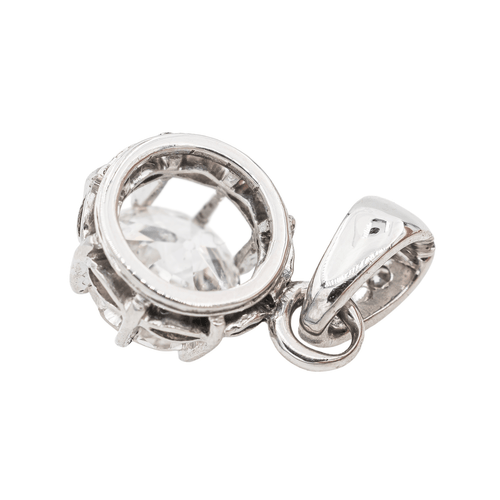 Pendentif Pendentif solitaire en or blanc 18 carats et diamants 58 Facettes 3249820CN