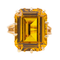 Bague 57 Bague en or rose 18 carats sertie d’une citrine 58 Facettes 3257409RV