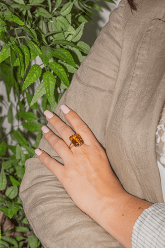 Bague 57 Bague  Or rose Citrine 58 Facettes 3257409RV