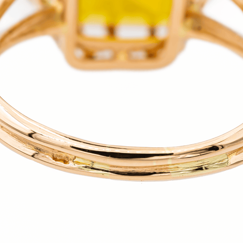 Bague 57 Bague en or rose 18 carats sertie d’une citrine 58 Facettes 3257409RV