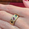 Bague 52.5 Bague Art déco en or jaune 18 carats avec rubis, émeraude, saphir et diamants 58 Facettes 32597