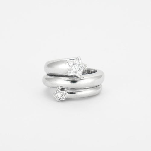 Bague 49 Bague en Or gris, diamants 58 Facettes