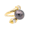 Bague 51 Bague Or jaune Perle de tahiti, Diamant 58 Facettes 3260296RV