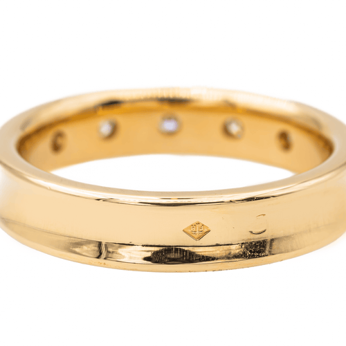 Bague 54 Bague Demi-alliance Or jaune Diamant 58 Facettes 3261222CN