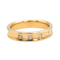 Bague 54 Bague demi-alliance en or jaune 18 carats et diamants 58 Facettes 3261222CN