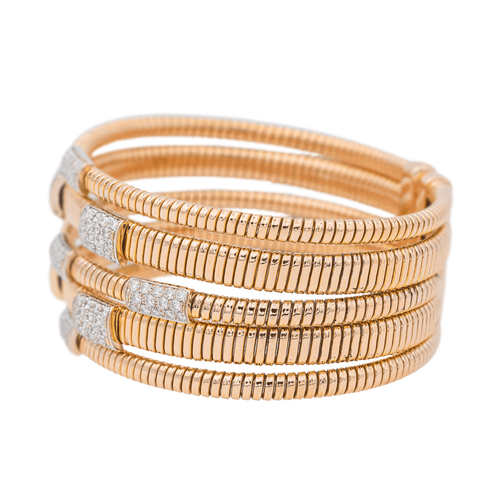 Bracelet Bracelet Manchette Or rose, Or blanc Diamant 58 Facettes 3261271CN