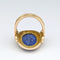 Bague 54 Bague en or jaune 18 carats avec cabochon lapis-lazuli 58 Facettes 32615