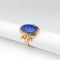 Bague 54 Bague en or jaune 18 carats avec cabochon lapis-lazuli 58 Facettes 32615
