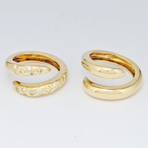 Bague 59 Chaumet Tango - Bague en or jaune 18 carats et diamants 58 Facettes 32617