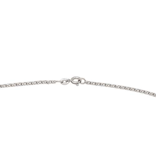 Collier Collier pendentif en or blanc 18 carats saphir et diamants 58 Facettes 3263778CN