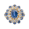 Bague 52 Pompadour - Bague en or jaune avec saphir et diamants 58 Facettes 3263780CN
