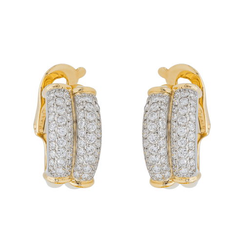 Boucles d'oreilles Piaget Boucles d'oreilles Créoles  Or jaune, Or blanc Diamant 58 Facettes 3263782CN