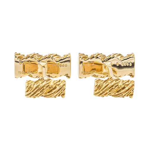 Boutons de manchette Van Cleef & Arpels - Boutons de manchette en or jaune 18 carats 58 Facettes 3263784CN