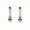 Boucles d'oreilles Boucles d'oreilles pendantes en or jaune et blanc 18 carats, diamants et saphirs 58 Facettes 32644